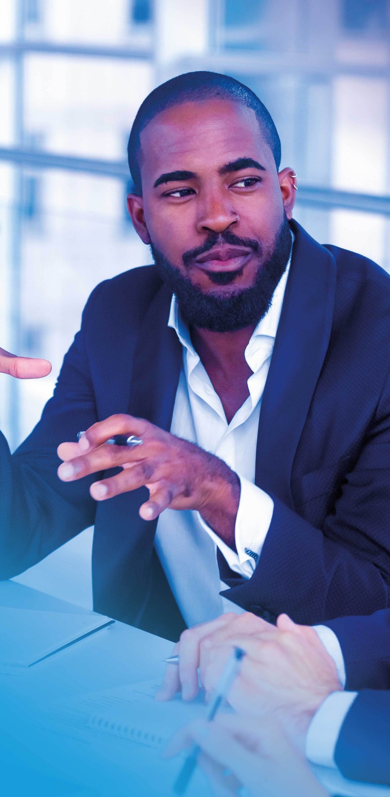 Colleagues at a conference table